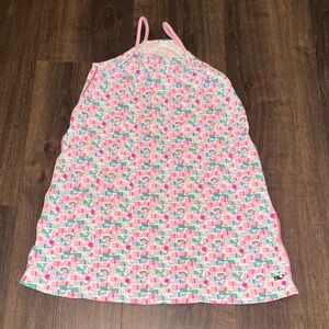 Vineyard Vines Pink and Green Bow Pattern Dress